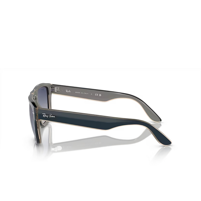 Ray-Ban RB4407 Sunglasses 67304L blue & grey & transparent light brown - 3/4