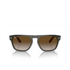Ray-Ban RB4407 Sunglasses 6732T5 green & dark grey & transparent brown - product thumbnail 1/4