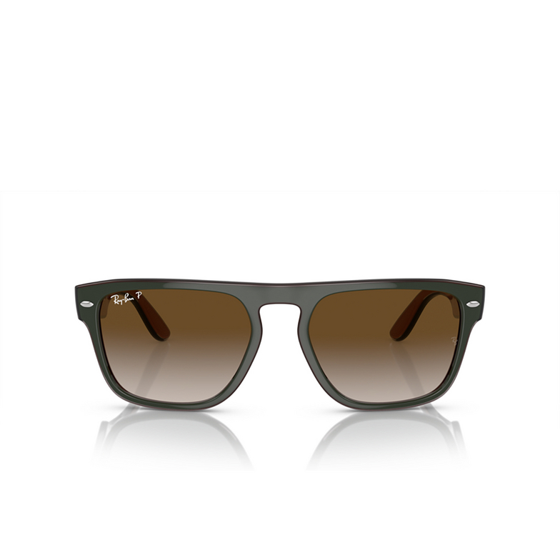 Ray-Ban RB4407 Sunglasses 6732T5 green & dark grey & transparent brown - 1/4