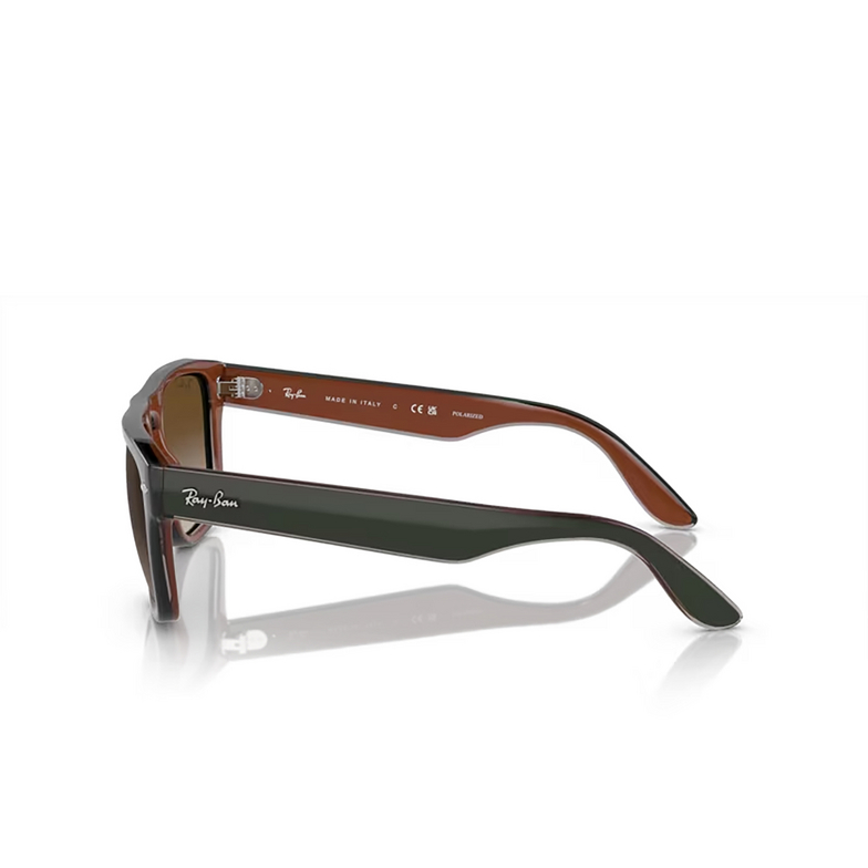 Ray-Ban RB4407 Sunglasses 6732T5 green & dark grey & transparent brown - 3/4