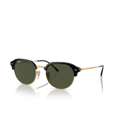 Ray-Ban RB4429 Sunglasses 601/31 black on gold - three-quarters view