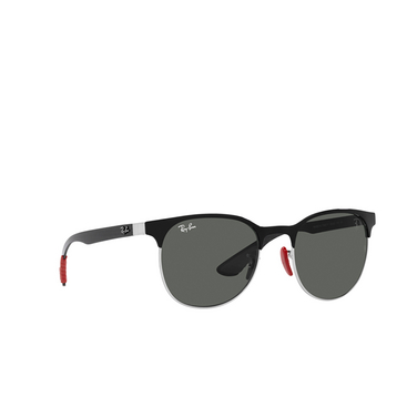 Ray-Ban RB8327M Sunglasses F06071 black on silver - three-quarters view