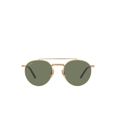 Occhiali da sole Ray-Ban ROUND II TITANIUM 313852 gold - frontale