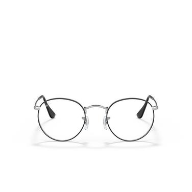 Ray-Ban ROUND METAL Eyeglasses 2861 black on silver - front view