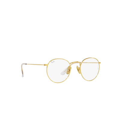 Ray-Ban ROUND Eyeglasses 1225 gold - three-quarters view