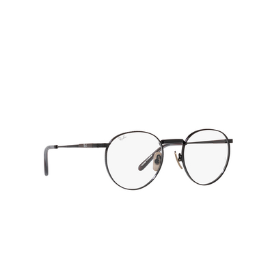 Ray-Ban ROUND TITANIUM Eyeglasses 1237 black - three-quarters view