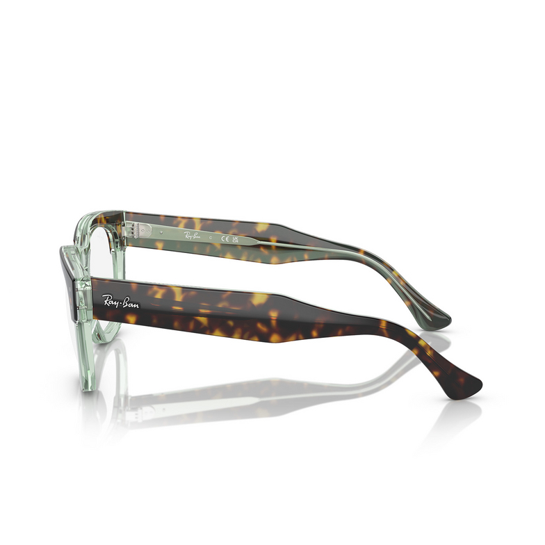 Ray-Ban RX0298V Eyeglasses 8249 havana on transparent green - 3/4