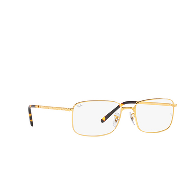 Ray-Ban RX3717V Korrektionsbrillen 3086 gold - Dreiviertelansicht