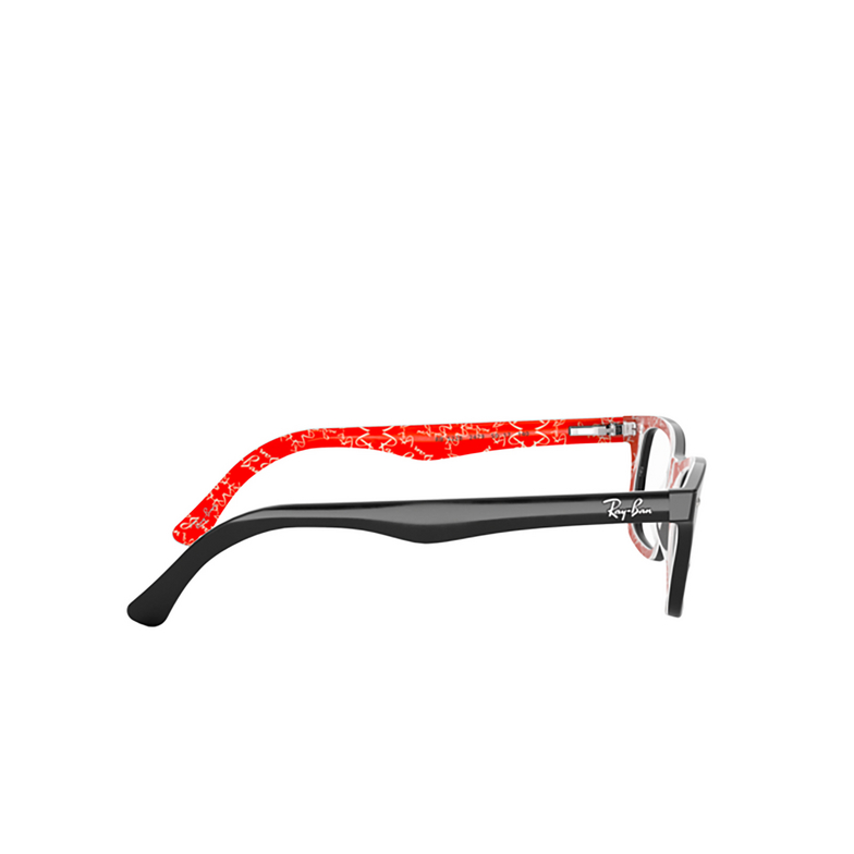 Ray-Ban RX5228 Eyeglasses 2479 black on red - 3/4