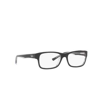 Ray-Ban RX5268 Eyeglasses 2034 black on transparent - three-quarters view