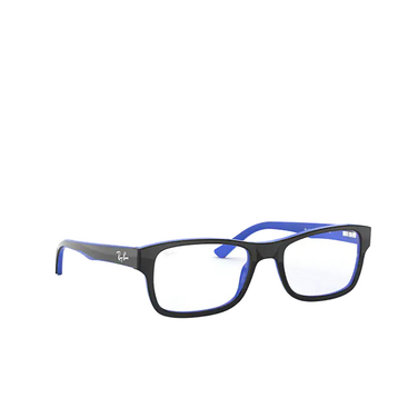 Ray-Ban RX5268 Eyeglasses 5179 black on blue - three-quarters view