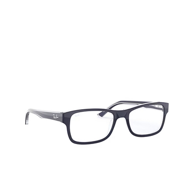 Ray-Ban RX5268 Eyeglasses 5739 blue on transparent - three-quarters view