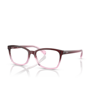 Ray-Ban RX5362 Eyeglasses 8311 red & pink - three-quarters view