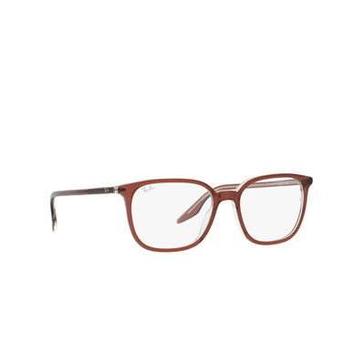 Ray-Ban RX5406 Eyeglasses 8171 brown on transparent - three-quarters view