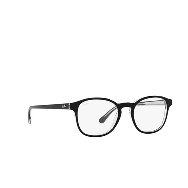 Ray-Ban RX5417 Eyeglasses 2034 black on transparent - three-quarters view