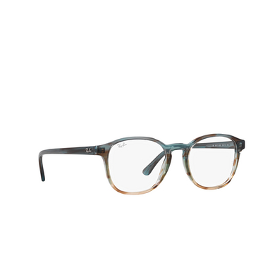 Ray-Ban RX5417 Eyeglasses 8252 striped blue & green - three-quarters view