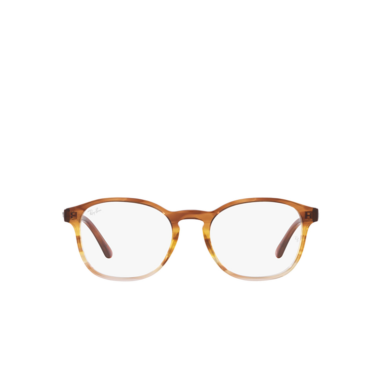 Gafas graduadas Ray-Ban RX5417 8253 striped brown & yellow - 1/4