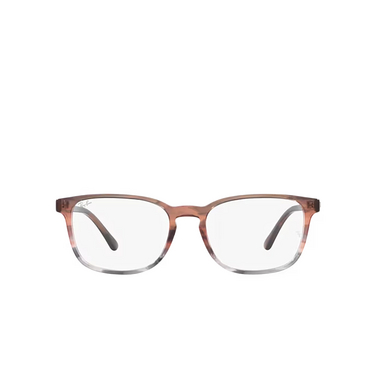 Ray-Ban RX5418 Eyeglasses 8251 striped brown & red - front view