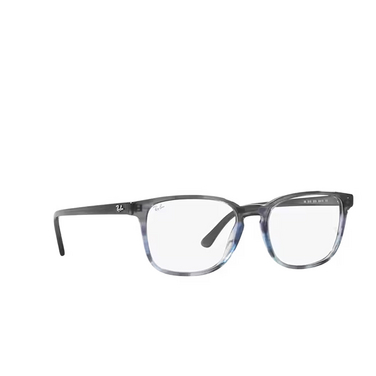 Ray-Ban RX5418 Eyeglasses 8254 striped grey & blue - three-quarters view