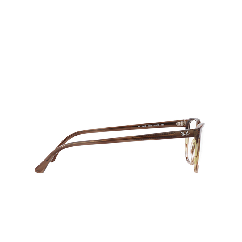 Ray-Ban RX5418 Eyeglasses 8255 striped brown & green - 3/4