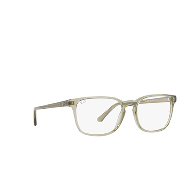 Lunettes de vue Ray-Ban RX5418 8300 transparent green - Vue trois quarts