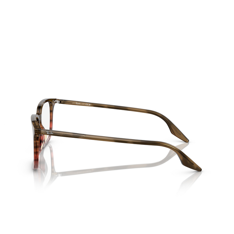 Lunettes de vue Ray-Ban RX5421 8251 striped brown & red - 3/4