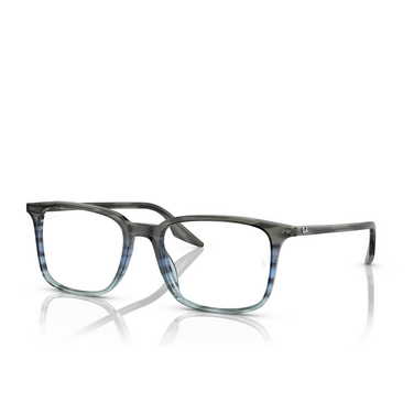 Gafas graduadas Ray-Ban RX5421 8254 striped grey & blue - Vista tres cuartos