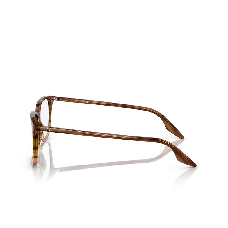 Ray-Ban RX5421 Eyeglasses 8255 striped brown & green - 3/4