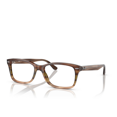 Ray-Ban RX5428 Eyeglasses 8255 striped brown & green - three-quarters view
