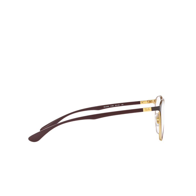 Lunettes de vue Ray-Ban RX6355 3158 dark grey on gold - 3/4