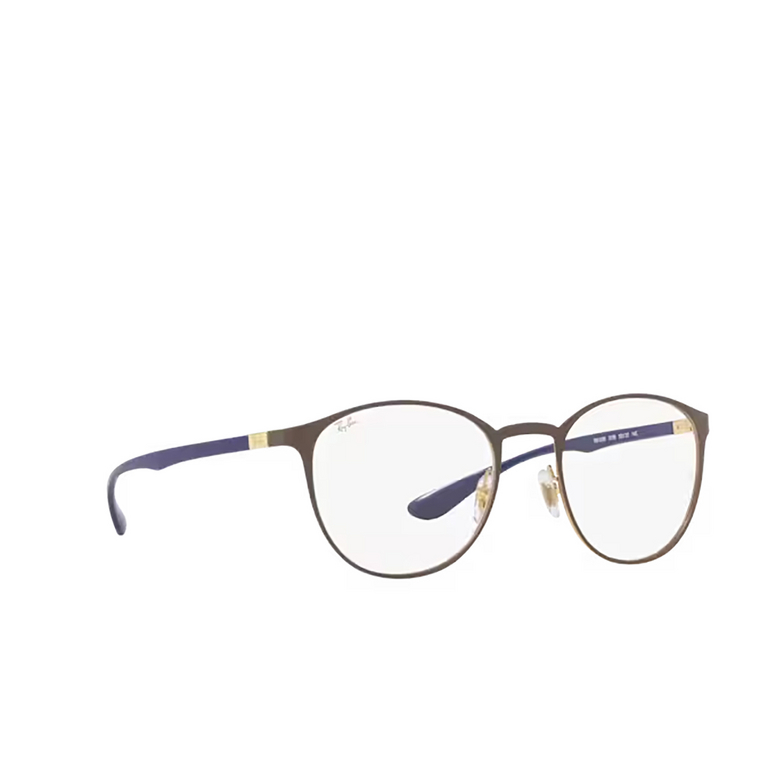 Ray-Ban RX6355 Eyeglasses 3159 brown on gold - 2/4