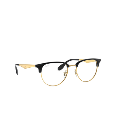 Ray-Ban RX6396 Eyeglasses 5784 black on gold - three-quarters view