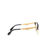 Lunettes de vue Ray-Ban RX6396 5784 black on gold - Vignette du produit 3/4