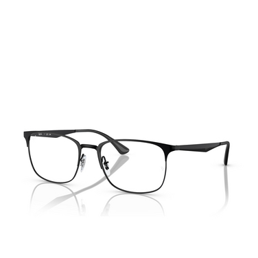 Ray-Ban RX6421 Eyeglasses 2904 black on black - three-quarters view