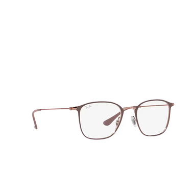 Ray-Ban RX6466 Eyeglasses 2973 beige on copper - three-quarters view