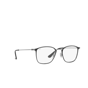 Ray-Ban RX6466 Eyeglasses 3102 grey on gunmetal - three-quarters view