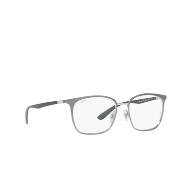 Ray-Ban RX6486 Eyeglasses 3125 grey on silver - three-quarters view