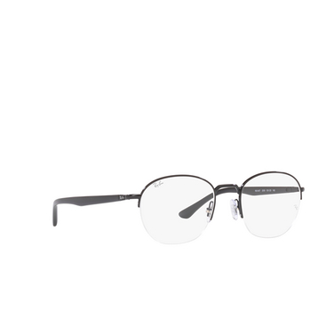 Ray-Ban RX6487 Eyeglasses 2509 black - three-quarters view