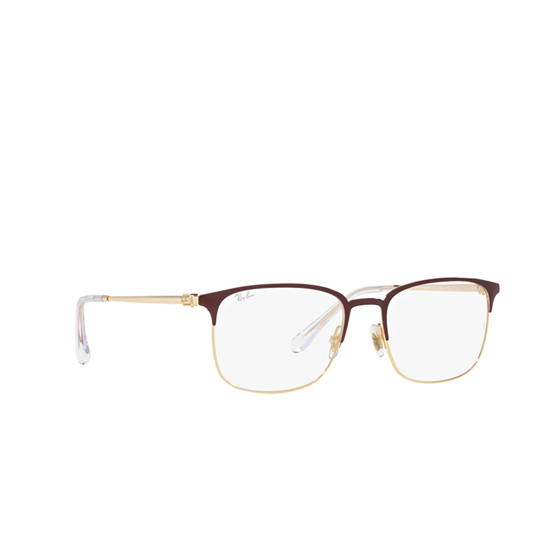 Ray-Ban RX6494 Eyeglasses 3156 bordeaux on gold - 2/4