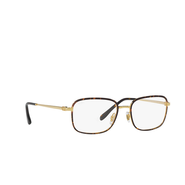 Ray-Ban RX6495 Eyeglasses 2945 havana on gold - three-quarters view