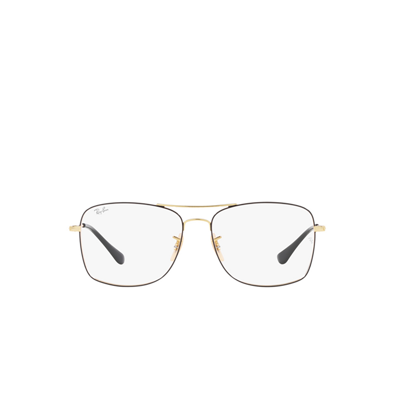 Ray-Ban RX6498 Eyeglasses 2991 black on gold - 1/4