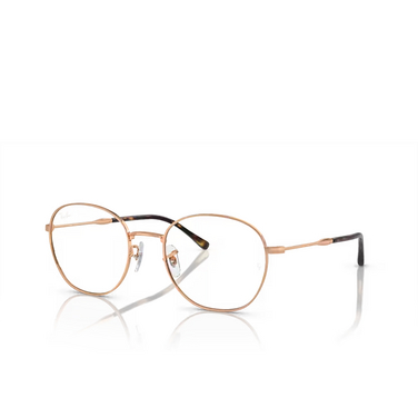 Gafas graduadas Ray-Ban RX6509 3094 rose gold - Vista tres cuartos