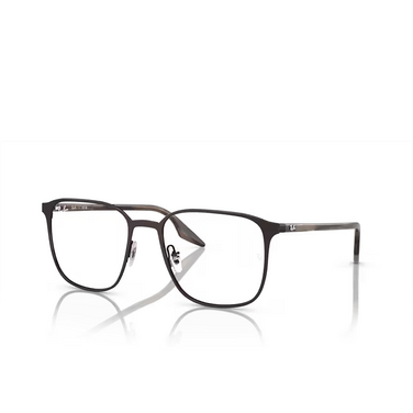 Ray-Ban RX6512 Eyeglasses 2593 dark brown - three-quarters view