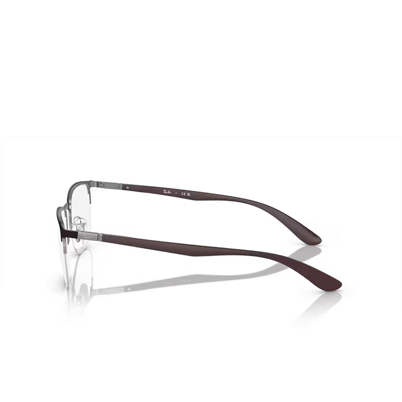 Ray-Ban RX6513 Eyeglasses 3162 brown on gunmetal - 3/4