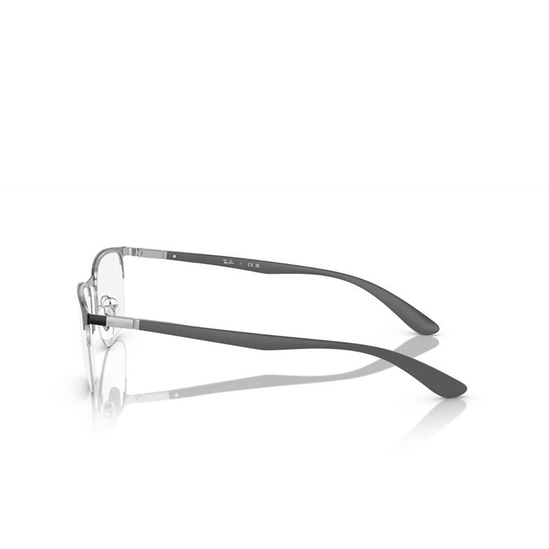 Ray-Ban RX6513 Eyeglasses 3163 black on silver - 3/4
