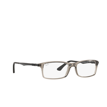 Ray-Ban RX7017 Eyeglasses 8059 trasparent grey - three-quarters view