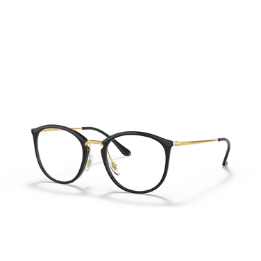 Ray-Ban RX7140 Eyeglasses 2000 black - three-quarters view