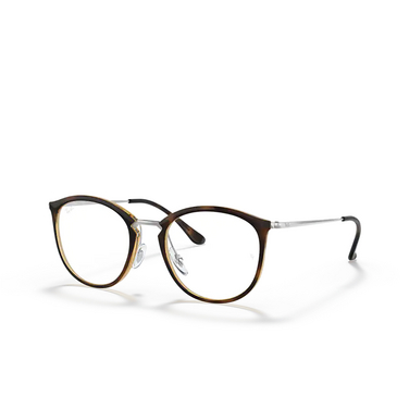 Ray-Ban RX7140 Eyeglasses 2012 havana - three-quarters view