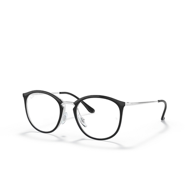 Ray-Ban RX7140 Eyeglasses 5852 black on transparent - three-quarters view