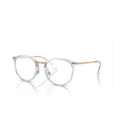 Occhiali da vista Ray-Ban RX7140 8336 transparent light blue - tre quarti